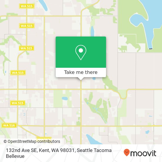 Mapa de 132nd Ave SE, Kent, WA 98031