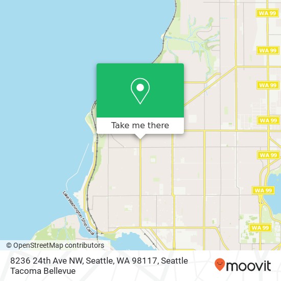 Mapa de 8236 24th Ave NW, Seattle, WA 98117