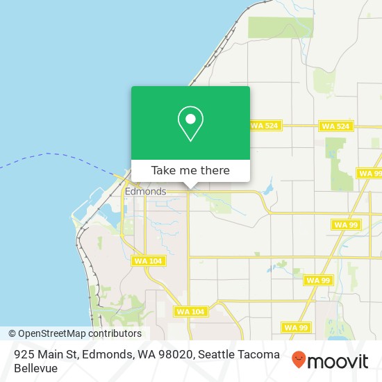 Mapa de 925 Main St, Edmonds, WA 98020