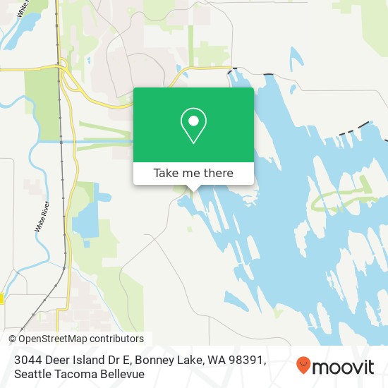 Mapa de 3044 Deer Island Dr E, Bonney Lake, WA 98391