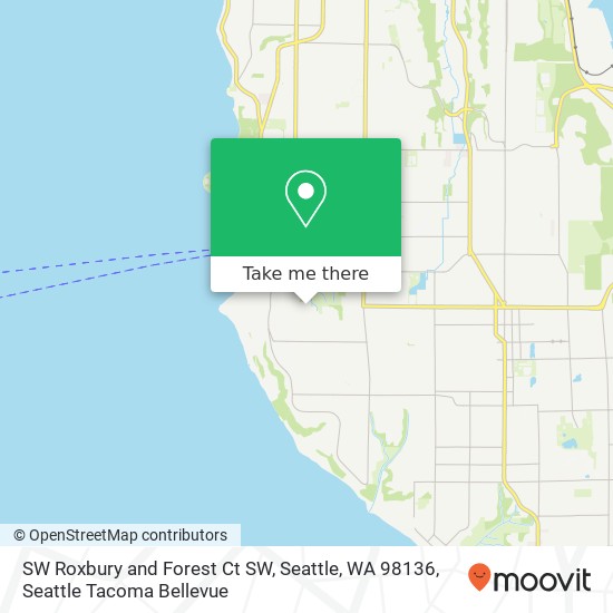 SW Roxbury and Forest Ct SW, Seattle, WA 98136 map