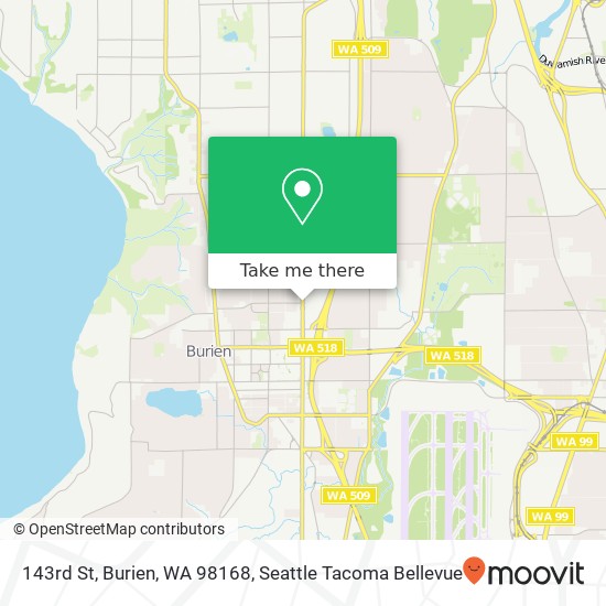 Mapa de 143rd St, Burien, WA 98168