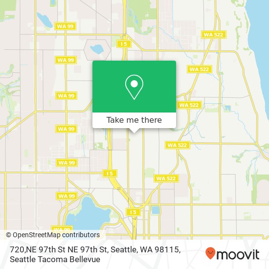 Mapa de 720,NE 97th St NE 97th St, Seattle, WA 98115