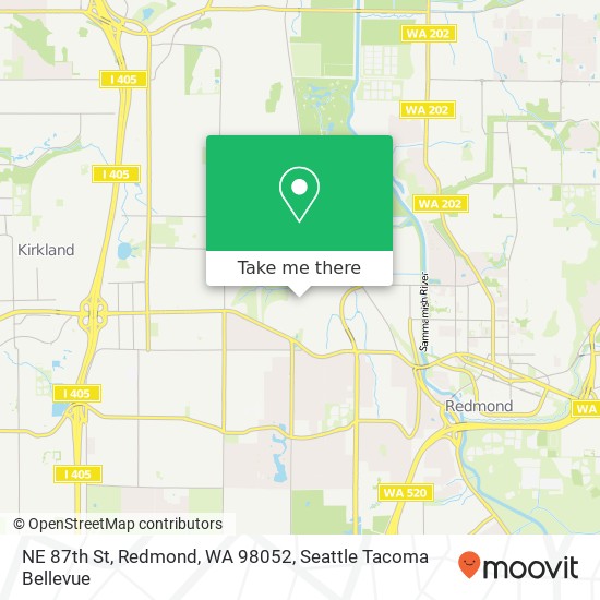 NE 87th St, Redmond, WA 98052 map