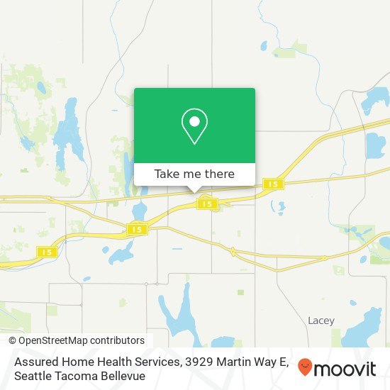 Mapa de Assured Home Health Services, 3929 Martin Way E