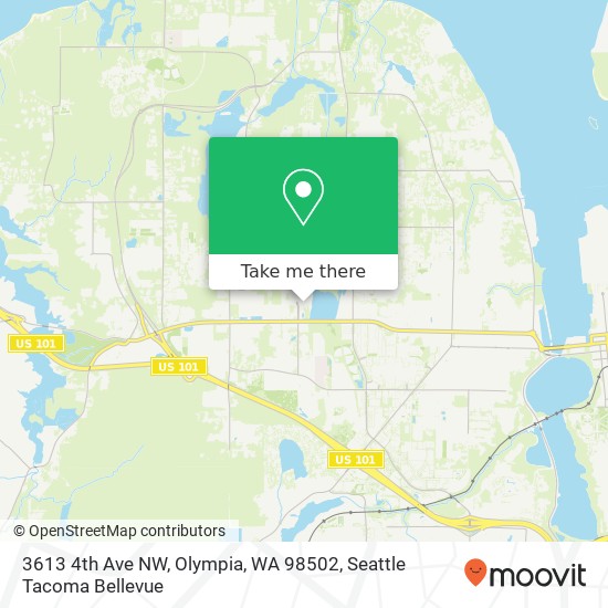 Mapa de 3613 4th Ave NW, Olympia, WA 98502