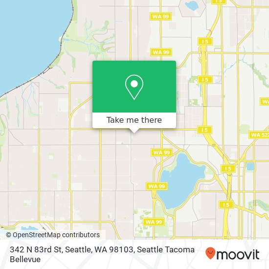 Mapa de 342 N 83rd St, Seattle, WA 98103