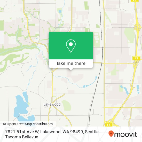 Mapa de 7821 51st Ave W, Lakewood, WA 98499