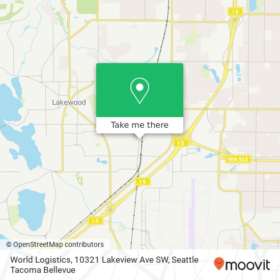 Mapa de World Logistics, 10321 Lakeview Ave SW