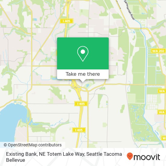 Existing Bank, NE Totem Lake Way map