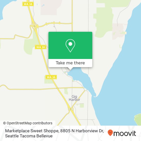 Mapa de Marketplace Sweet Shoppe, 8805 N Harborview Dr