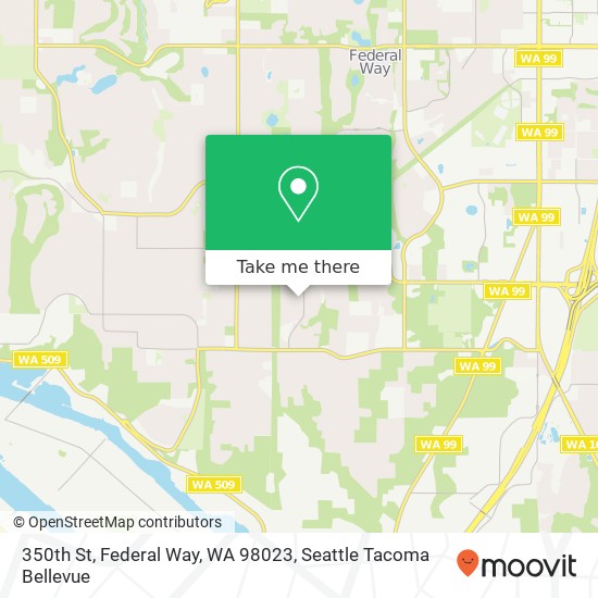 Mapa de 350th St, Federal Way, WA 98023