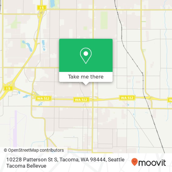 Mapa de 10228 Patterson St S, Tacoma, WA 98444