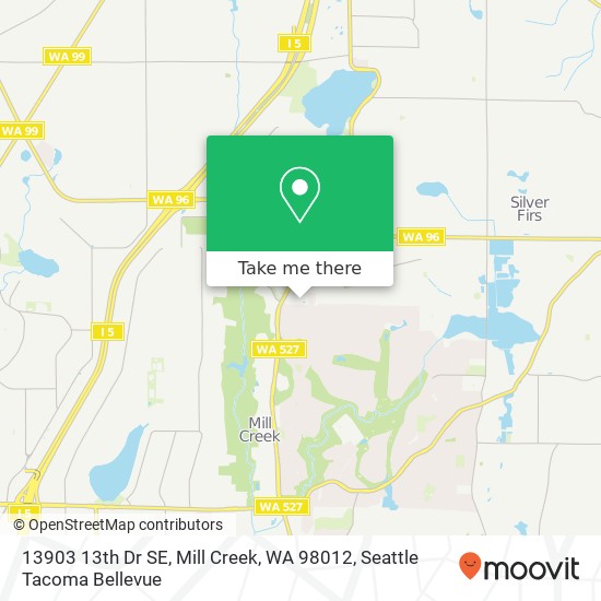 Mapa de 13903 13th Dr SE, Mill Creek, WA 98012