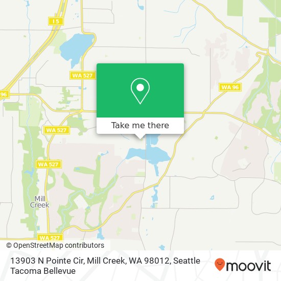 Mapa de 13903 N Pointe Cir, Mill Creek, WA 98012