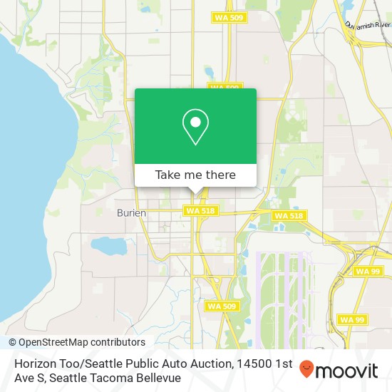 Horizon Too / Seattle Public Auto Auction, 14500 1st Ave S map