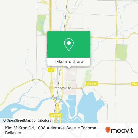 Mapa de Kim M Kron Od, 1098 Alder Ave
