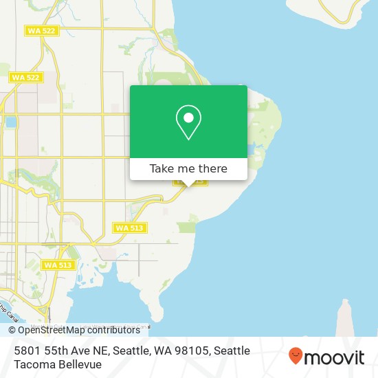 Mapa de 5801 55th Ave NE, Seattle, WA 98105