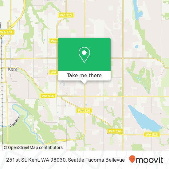 Mapa de 251st St, Kent, WA 98030