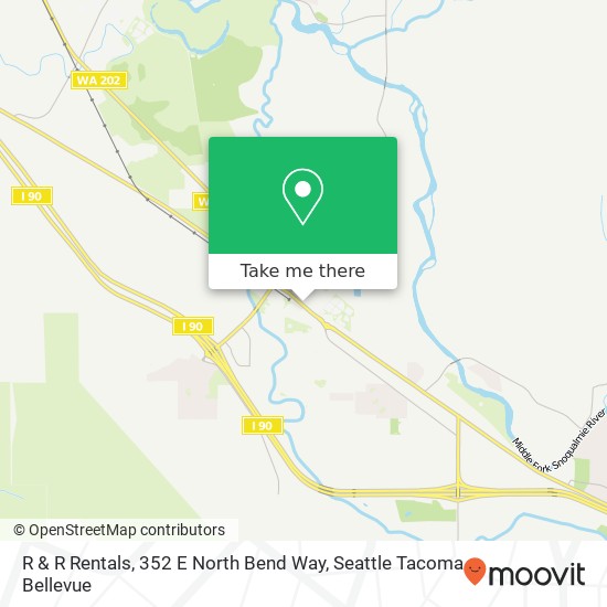 Mapa de R & R Rentals, 352 E North Bend Way