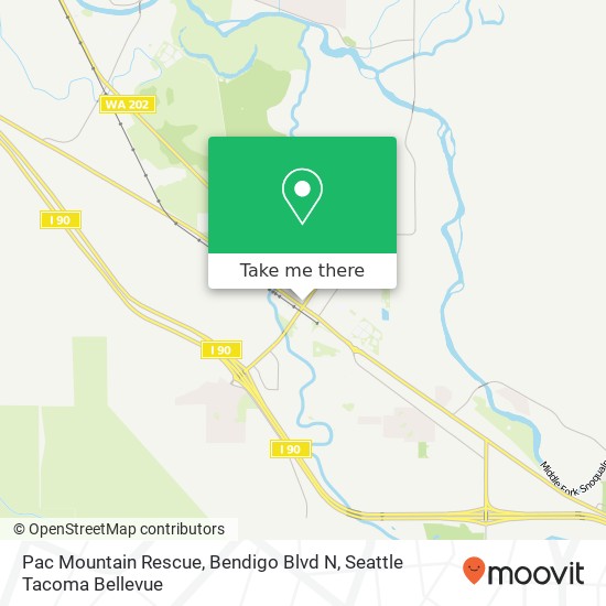 Mapa de Pac Mountain Rescue, Bendigo Blvd N