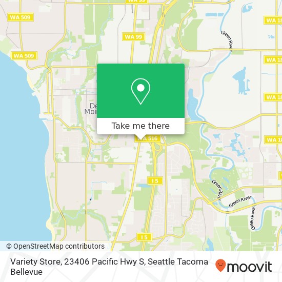 Mapa de Variety Store, 23406 Pacific Hwy S