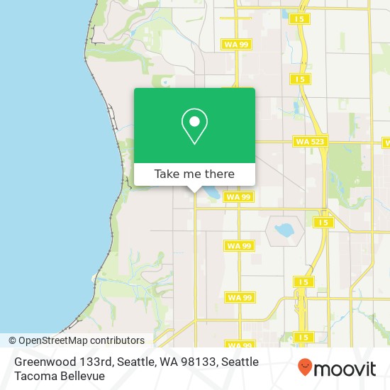 Mapa de Greenwood 133rd, Seattle, WA 98133