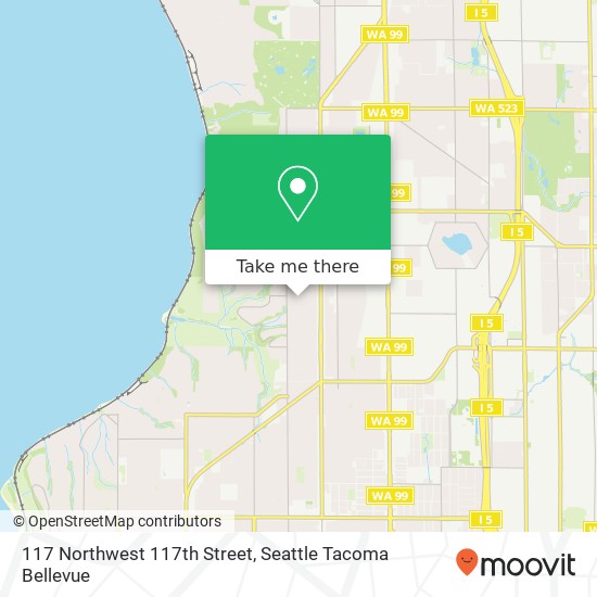 117 Northwest 117th Street, 117 NW 117th St, Seattle, WA 98177, USA map