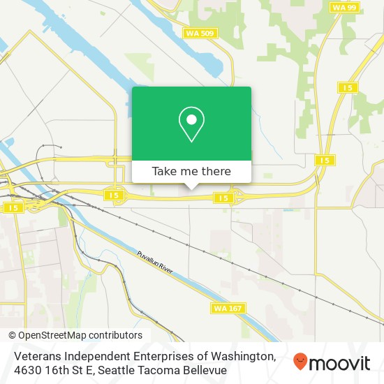 Veterans Independent Enterprises of Washington, 4630 16th St E map