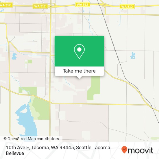 Mapa de 10th Ave E, Tacoma, WA 98445