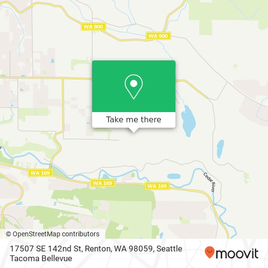 Mapa de 17507 SE 142nd St, Renton, WA 98059
