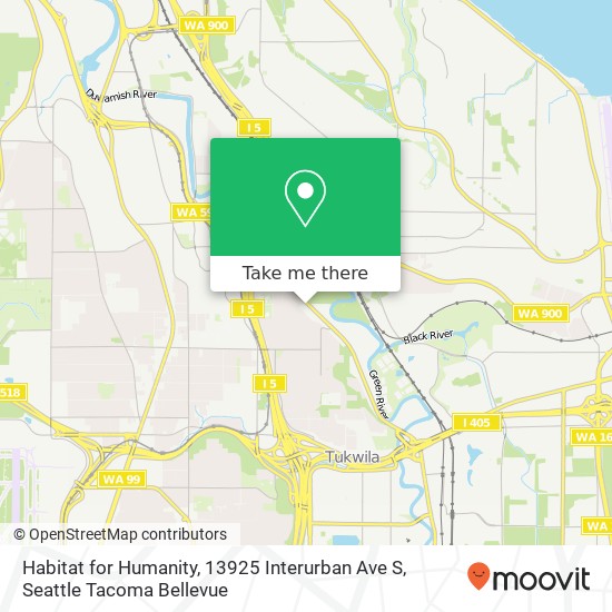 Habitat for Humanity, 13925 Interurban Ave S map