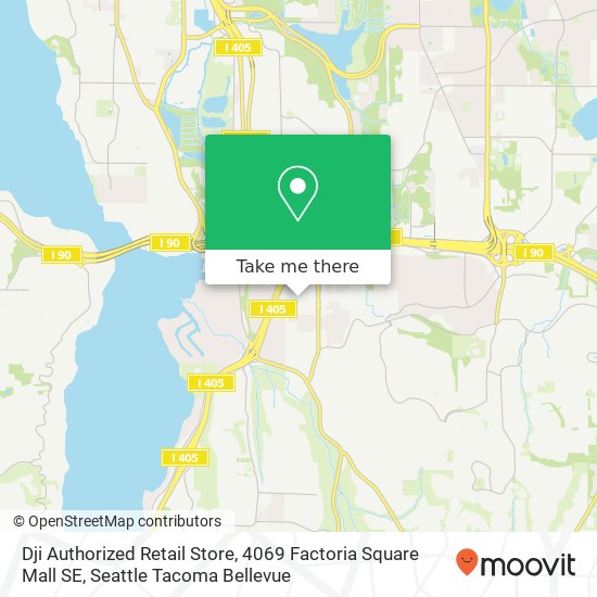 Mapa de Dji Authorized Retail Store, 4069 Factoria Square Mall SE