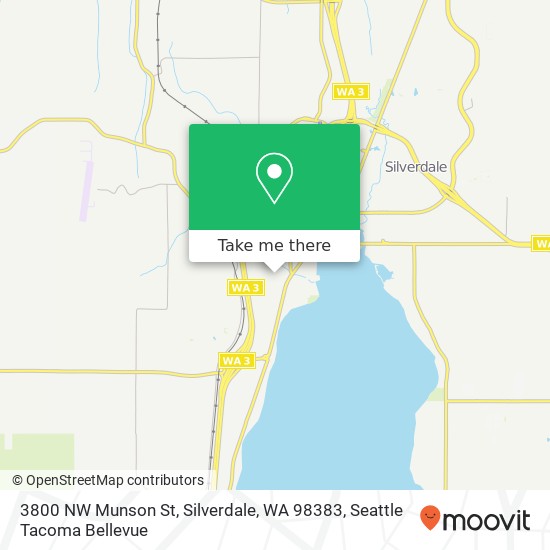 Mapa de 3800 NW Munson St, Silverdale, WA 98383