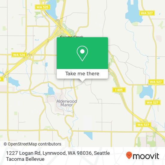 Mapa de 1227 Logan Rd, Lynnwood, WA 98036