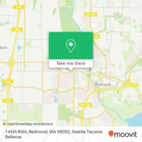 Mapa de 146th 80th, Redmond, WA 98052