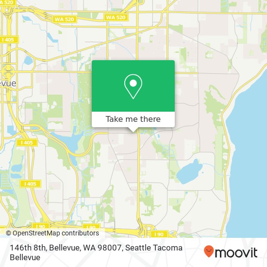 Mapa de 146th 8th, Bellevue, WA 98007