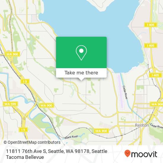Mapa de 11811 76th Ave S, Seattle, WA 98178