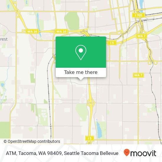Mapa de ATM, Tacoma, WA 98409