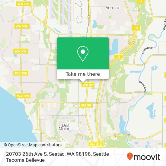 Mapa de 20703 26th Ave S, Seatac, WA 98198