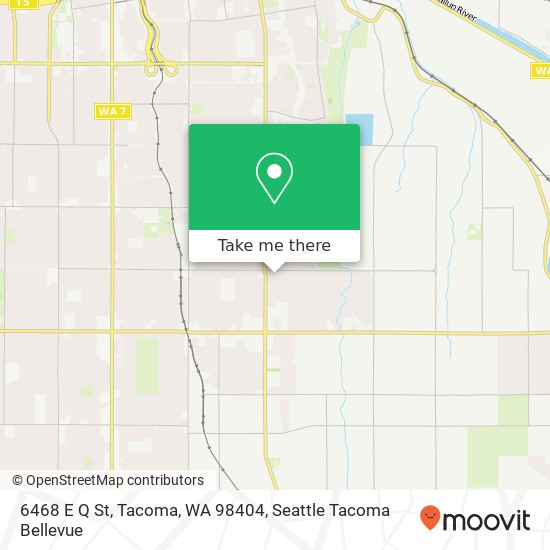Mapa de 6468 E Q St, Tacoma, WA 98404