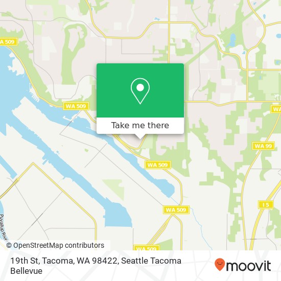 Mapa de 19th St, Tacoma, WA 98422