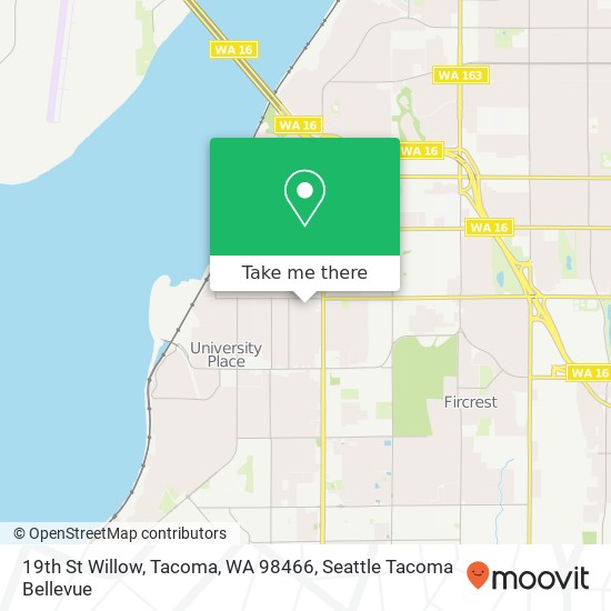 19th St Willow, Tacoma, WA 98466 map