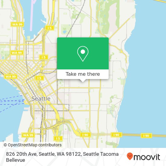 Mapa de 826 20th Ave, Seattle, WA 98122
