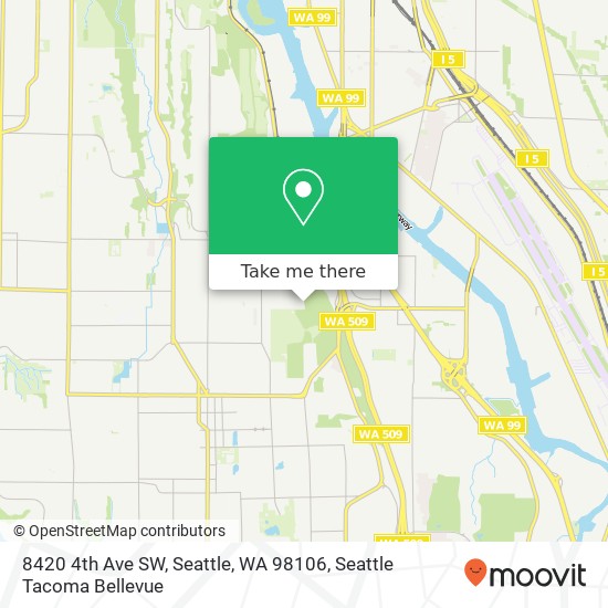 Mapa de 8420 4th Ave SW, Seattle, WA 98106