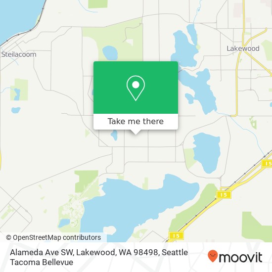 Mapa de Alameda Ave SW, Lakewood, WA 98498