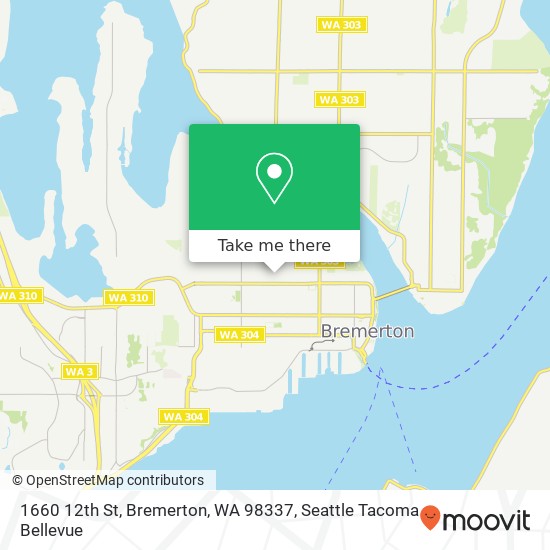 Mapa de 1660 12th St, Bremerton, WA 98337