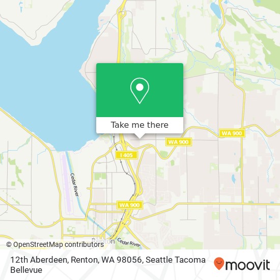 Mapa de 12th Aberdeen, Renton, WA 98056