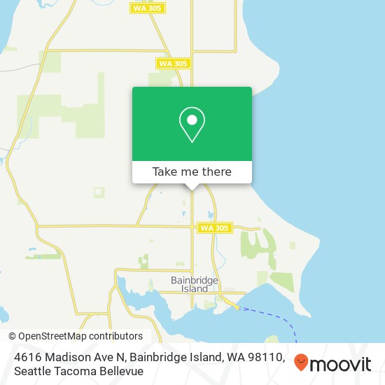 Mapa de 4616 Madison Ave N, Bainbridge Island, WA 98110