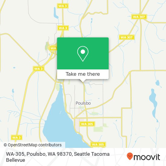 WA-305, Poulsbo, WA 98370 map
